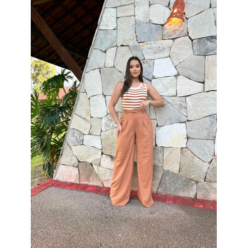 Calça Pantalona  Linho - TAM P