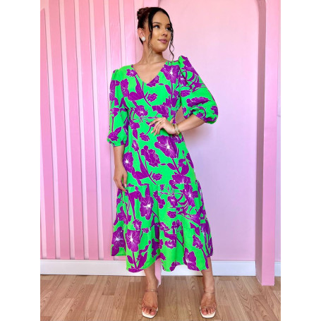 Vestido Midi Estampado