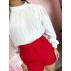 Cropped Branco Plissado