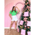 Short Saia Branco com Strass Short Saia Branco com Strass